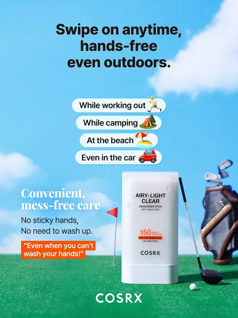COSRX AIRY-LIGHT OIL CONTROL CLEAR SUNSCREEN STICK SPF 50