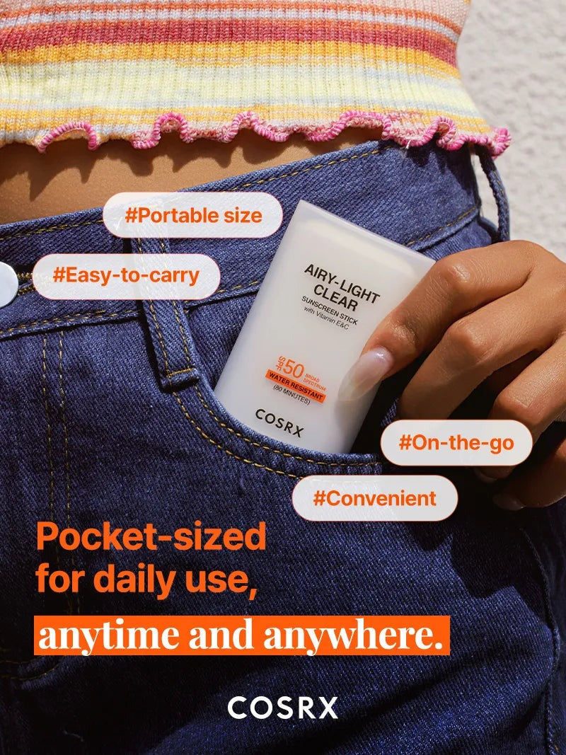 COSRX AIRY-LIGHT OIL CONTROL CLEAR SUNSCREEN STICK SPF 50