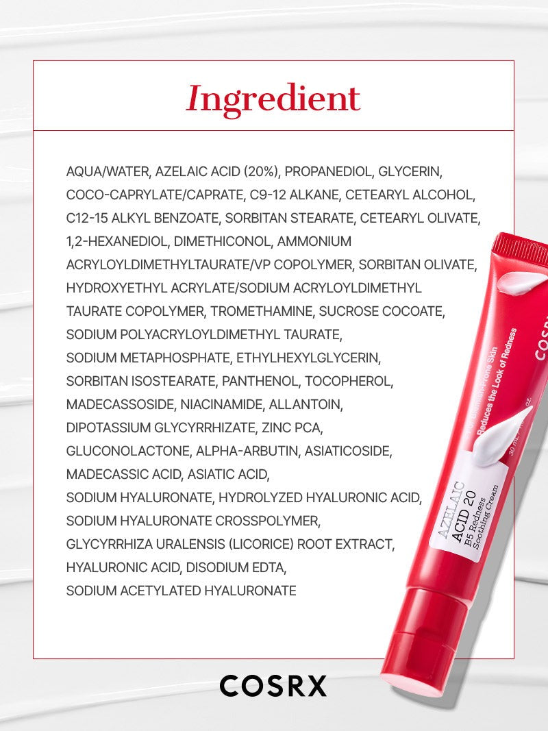 COSRX Azelaic Acid 20 B5 Redness Soothing Cream