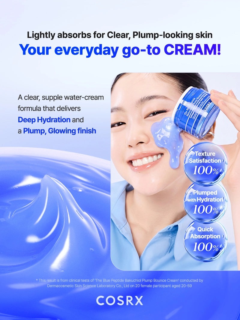 COSRX The Blue Peptide Bakuchiol Plump Bounce Cream